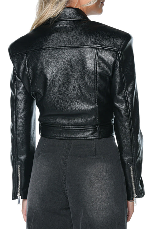 Jacheta Karl Lagerfeld Faux Leather Biker