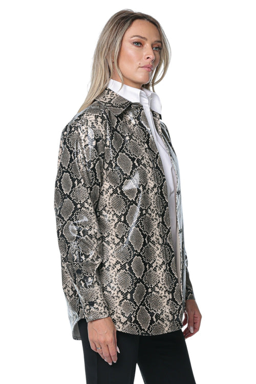 Camasa Karl Lagerfeld Faux Python Overshirt