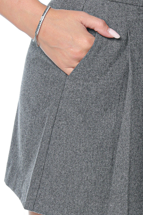 Fusta Karl Lagerfeld Flannel Pleated Mini