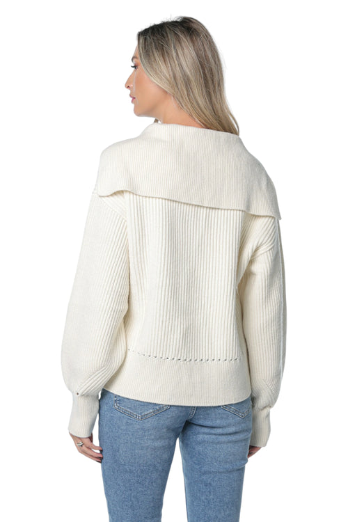 Bluza Karl Lagerfeld Wide Collar Knit Bej