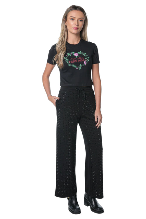 Pantaloni sport Karl Lagerfeld Embellished Negru