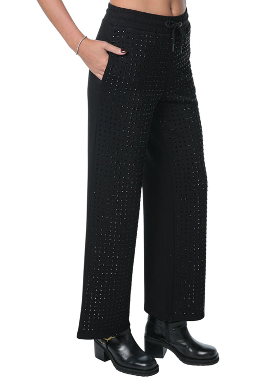 Pantaloni sport Karl Lagerfeld Embellished Negru