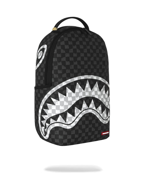 Rucsac Sprayground Black And White Drip Check Shark