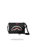 Geanta Sprayground Sharks In Paris Wtf Bubbly Black Check Crossover Clutch