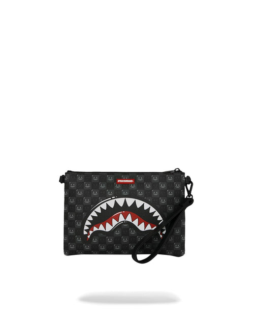 Geanta Sprayground Sharks In Paris Wtf Bubbly Black Check Crossover Clutch