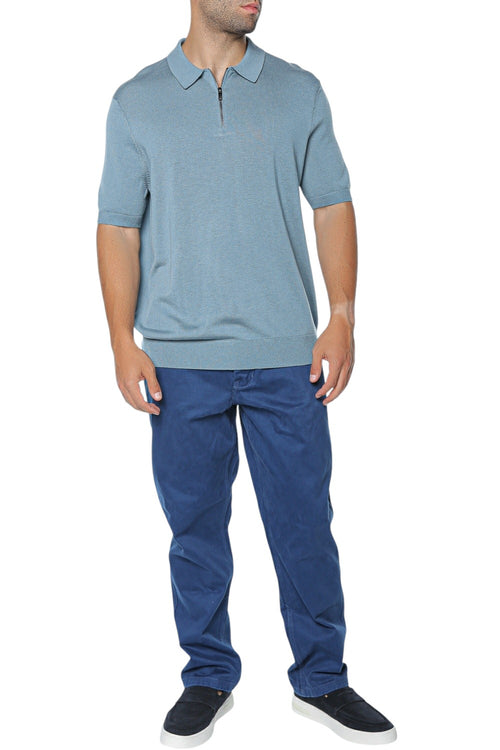 Tricou polo Ted Baker Givrans Ss Silk Blend Zip