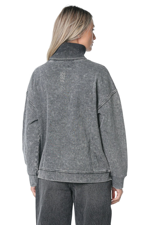 Pulover One Teaspoon Fleece Roll Neck Gri