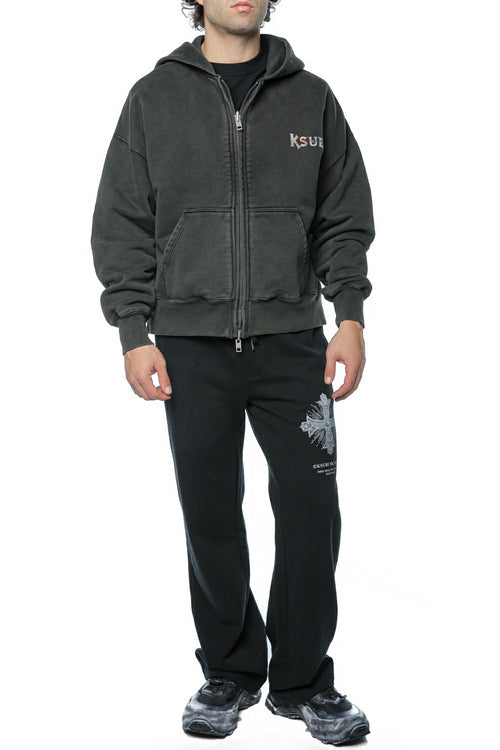 Hanorac Ksubi Death Snake Halen Zip Hoodie Ash