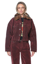 Jacheta Ksubi Relaxed Trucker Merlot