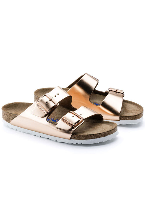 Slapi BIRKENSTOCK Arizona Sfb Lena Metallic Copp