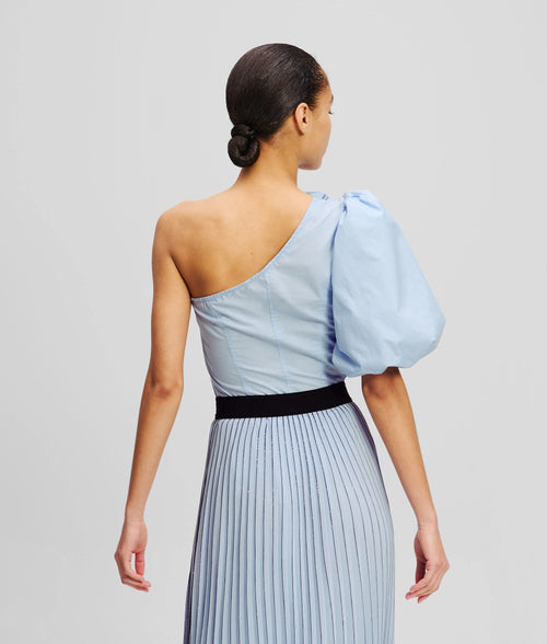 Top KARL LAGERFELD Flower One Shoulder Blouse