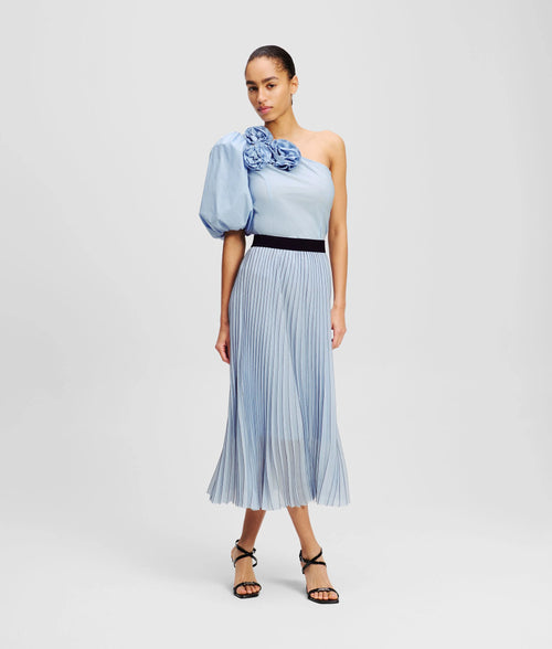 Top KARL LAGERFELD Flower One Shoulder Blouse