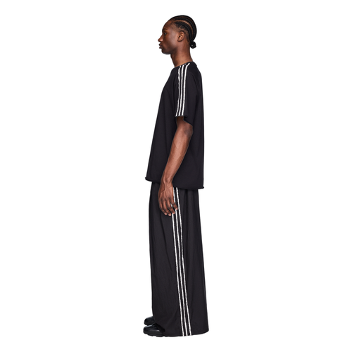 Pantaloni Y-3 Raw Edge 3 Stripes Wide