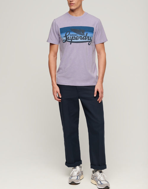 CALI STRIPED LOGO T SHIRT
