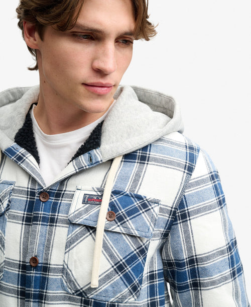 Camasa Superdry Borg Lined Hooded Overshirt