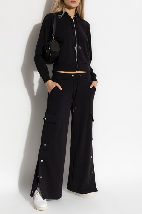 Hanorac Michael Kors Shldr Pad Crop Zip Hoodie