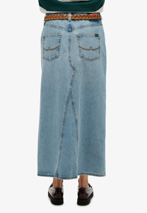 Fusta Superdry Denim Split Maxi