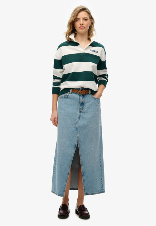 Fusta Superdry Denim Split Maxi