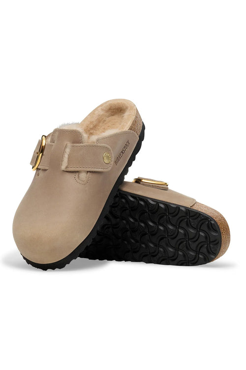 Saboti Birkenstock Boston Bb Shearling Leoi Tabacco