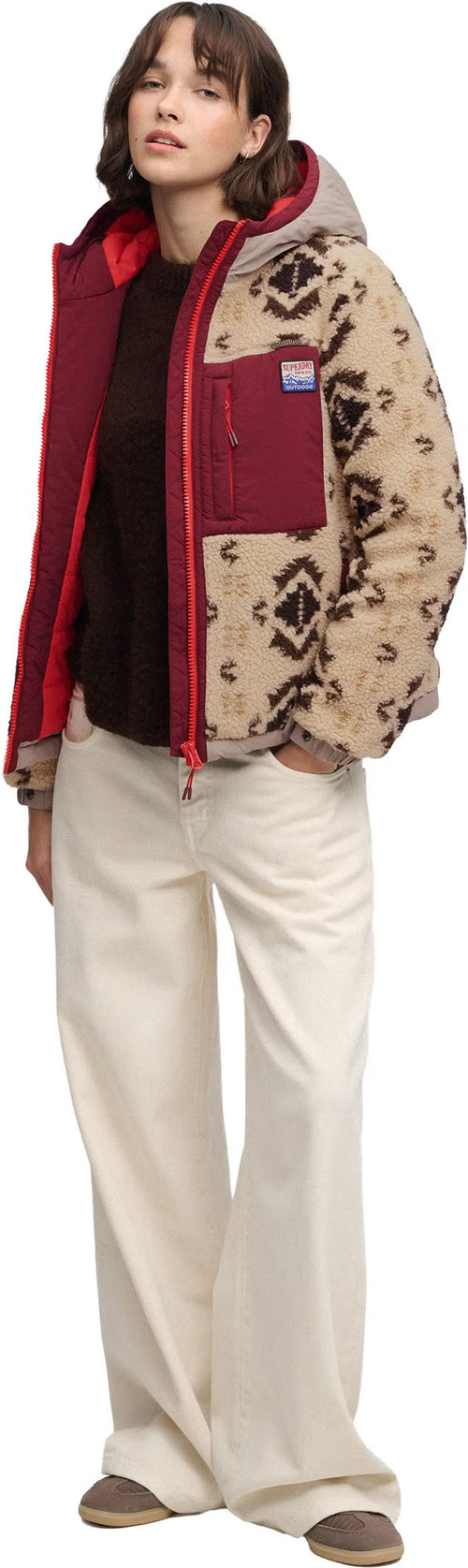 Jacheta Superdry Sherpa Jaquard Fleece Hybrid