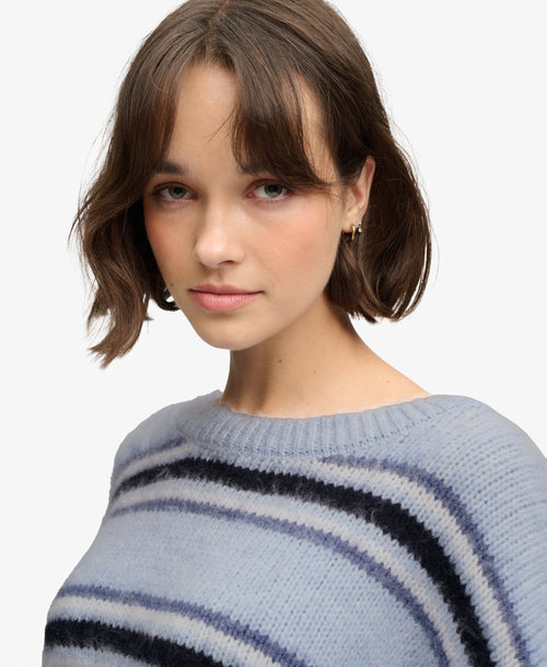 Pulover Superdry Slouchy Brushed Stripe Knit
