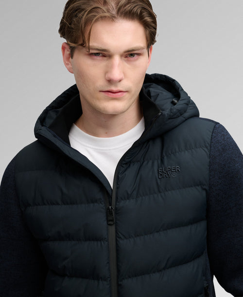 Jacheta Superdry Hooded Storm Knit Hybrid