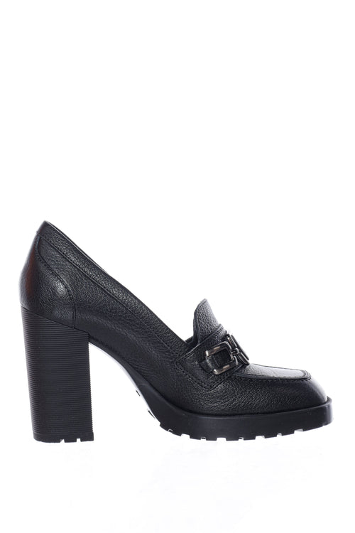 Loafers din piele cu toc patrat H623 Hogan