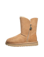 Cizme din piele intoarsa cu fermoar Bailey Zip Short UGG