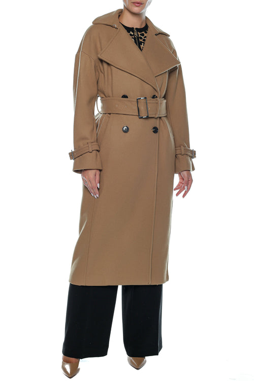 Palton de lana Michael Kors camel