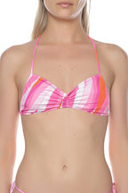 Sutien de baie cu imprimeu colorat MC2 Saint Barth