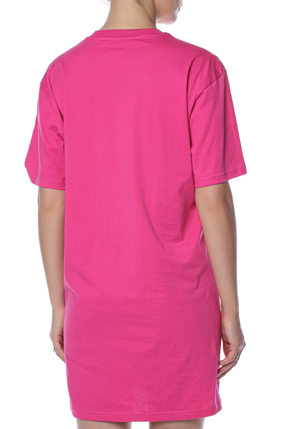 Rochie tricou roz MCQ cu imprimeu cu logo  - 4