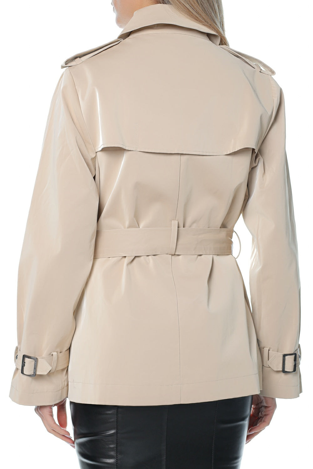 Trench scurt KARL LAGERFELD Coated Cotton - spate