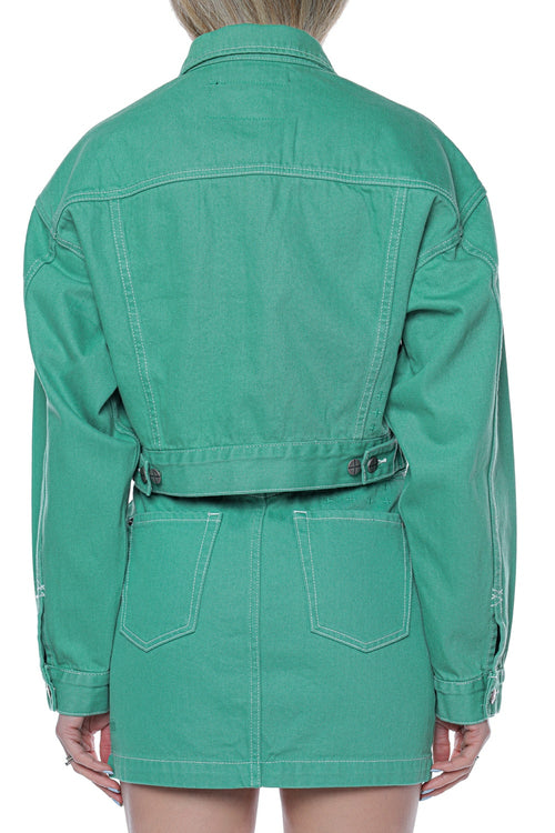 jacheta denim scurta - spate