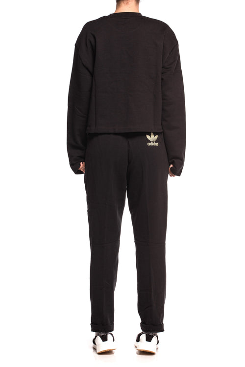 Hanorac negru din bumbac Premium Crew Adidas Originals