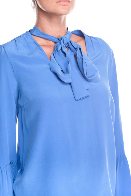 Bluza de matase cu maneci clopot Michael Michael Kors