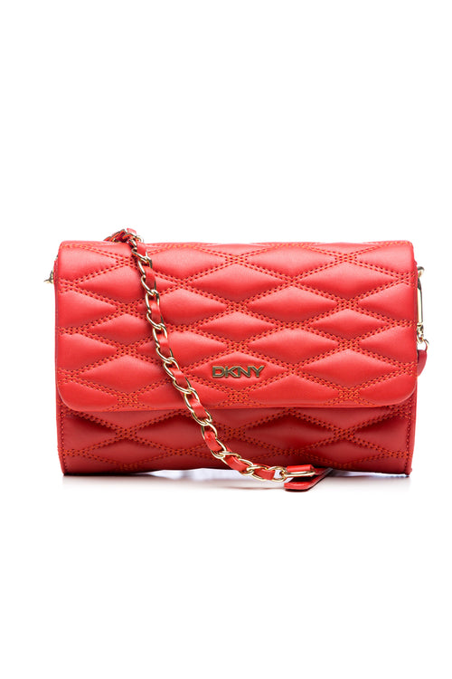 Geanta crossbody de piele Saffiano DKNY