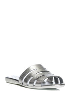 Papuci de piele Valencia Flat Metallic Hogan