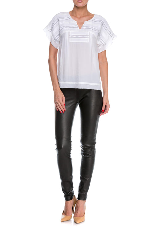 Pantaloni skinny de piele Michael Michael Kors