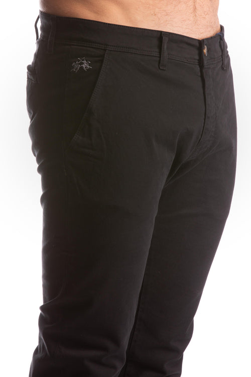 Pantaloni negri slim fit La Martina