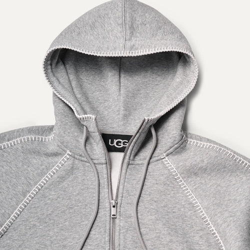 Pulover UGG Classic Full-Zip Hoodie Gri