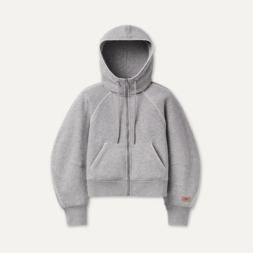 Pulover UGG Classic Full-Zip Hoodie Gri