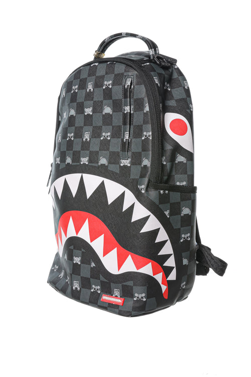 Rucsac Sprayground Gray Peeking Character Check Dlxsv
