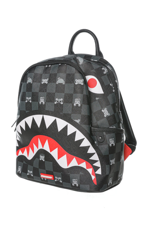 Rucsac Sprayground Gray Peeking Character Check Savage
