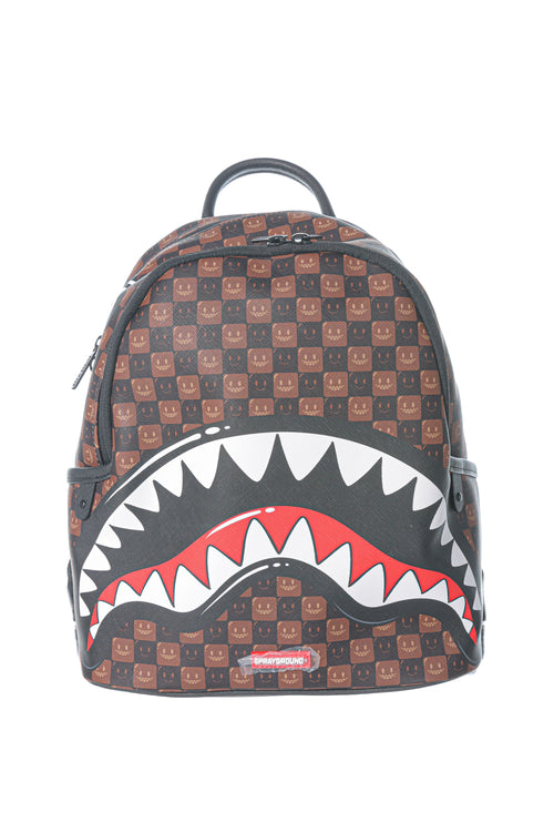 Rucsac Sprayground Sharks In Paris Wtf Bubble Brown Check Savage