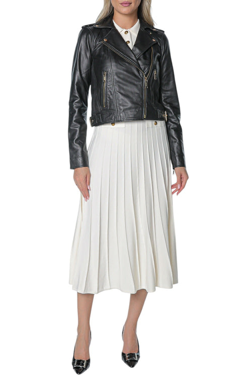 Jacheta Michael Kors Leather Moto