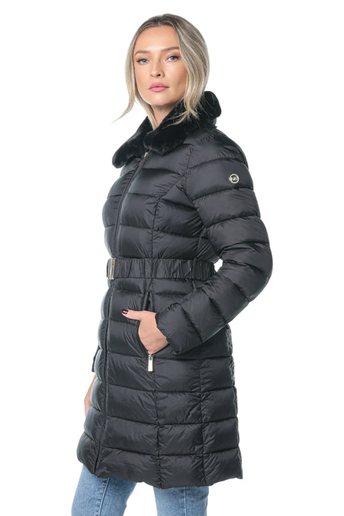 Jacheta Michael Kors Longline Packable Negru