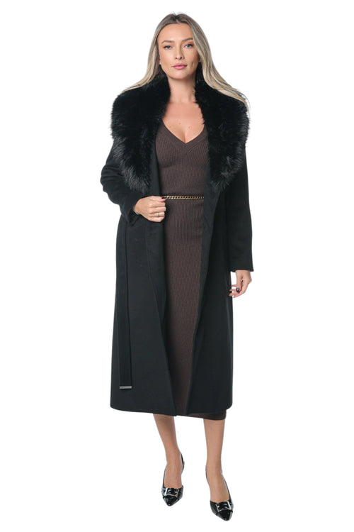 Palton Michael Kors Belted Robe Negru