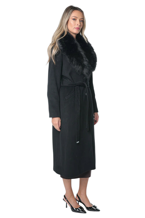 Palton Michael Kors Belted Robe Negru