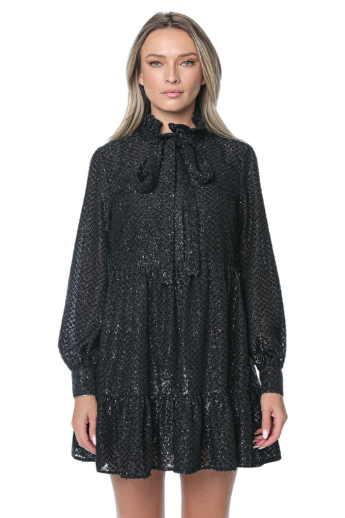 Rochie Michael Kors Tie Nk Ls Mini