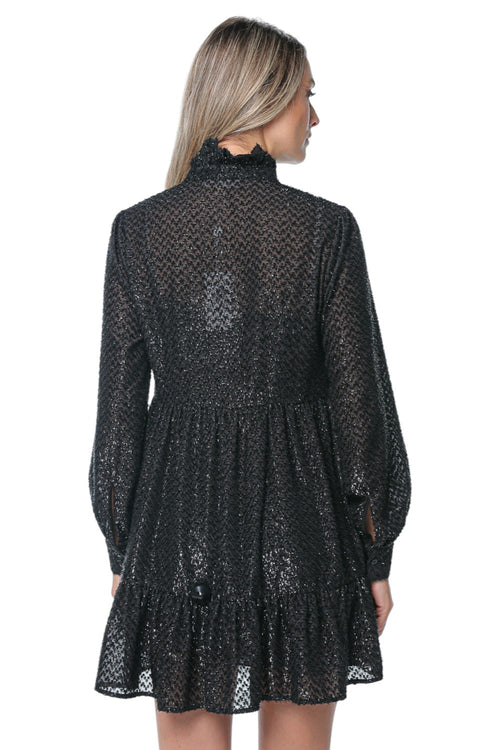 Rochie Michael Kors Tie Nk Ls Mini
